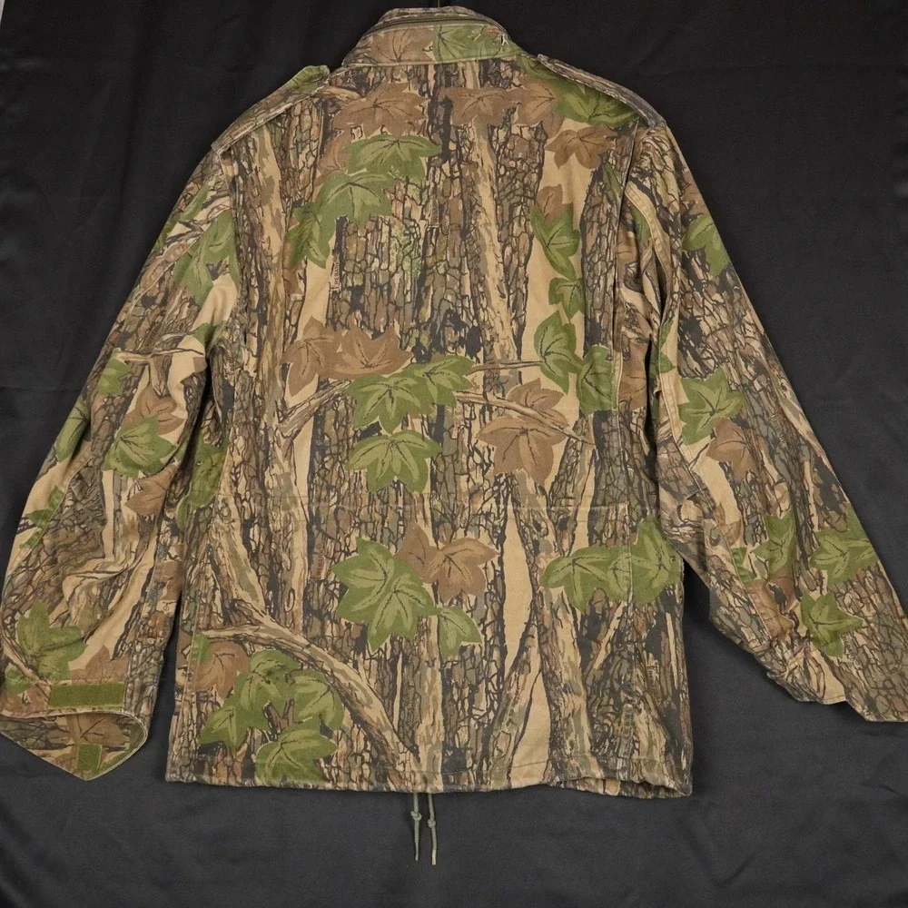 90s Golden Mfg Trebark Camo Field Jacket Mens Medium Regular Brown Green Hunting